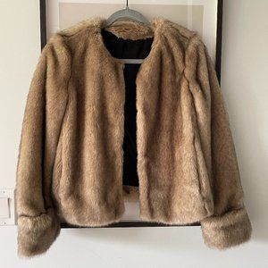 Cropped Faux-Fur Jacket